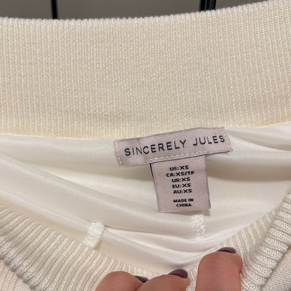 Sincerely Jules Cream Polo with Black Accents - Picture 5 of 6